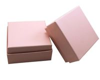 Wholesale 7 cm White Pink Box For Jewelry Necklace Pendant Gift Packaging Boxes Ring Earring Carring Cases G1162