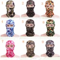 Wholesale New Camouflage Tactical Headgear CS Mask Outdoor Sports Cap Bicycle Cycling Fishing Motorcycle Masks Ski Balaclava Halloween Full Face Mask