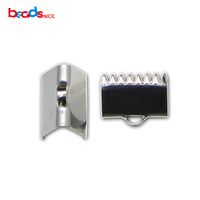 Wholesale 925 Sterling Silver Ribbon Crimp Ends Pendant Connector Ribbon End Clasp for Necklace Bracelet Connector Finding ID36312