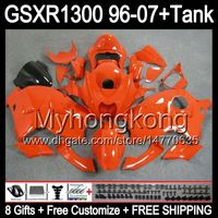 Wholesale 8gift For SUZUKI Hayabusa GSXR1300 MY245 gloss orange GSXR GSX R1300 GSX R1300 TOP orange Fairing