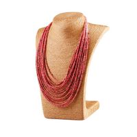 Wholesale Bohemia Style Layers Multi layer Bib Statement Collar Glass Beaded Choker Necklace Fashion Jewelry For Women