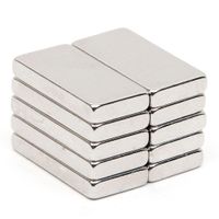 10pcs N52 20x10x2mm Aimant de Bloc en Neodyme Terre Rare