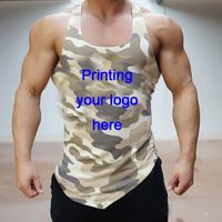 Wholesale men s fitness shirts gym sweat breathable clothes with OEM your LOGO Men s Tank Top Vest Adult fitness vest high elastic Male