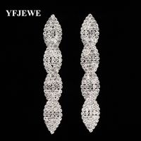 Wholesale YFJEWE New Style Earring Female Fashion Crystal Drop Long Earrings for Women Bridal Wedding Jewelry Best Gift for Christmas E376