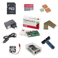 Wholesale Freeshiping Raspberry Pi Starter Kit UK Raspberry Pi Model B V A Power Supply G Heatsinks Cooling Fan GPIO Adapter
