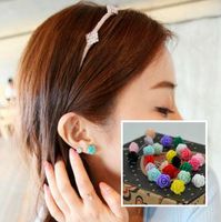 Wholesale Free Ship Pairs Fashional Rose Flower Ear Studs Earstud Earrings Jewelry Sweet Ear Studs Free Stoppers