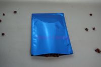 Wholesale 12 cm blue aluminum foil flat bag storage cheese mylar plating food plain pouch grated cheese ping pocket heat sealable
