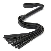Wholesale bdsm Clamps Erotic Toys for Couple Sexy Whip Black Lash Red Handle For Adult Game PU Leather Bdsm Toys Sex Toy Adults Products