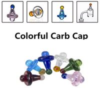 Wholesale 2017 Colorful New style Universal Solid Colored glass UFO carb cap dome for glass water pipes dab oil rigs Quartz banger Nails