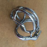 Wholesale New Unique design mm length Stainless Steel Super Small Male Chastity Device quot Short Curve Cock Cage For Men BDSM Sex Toys