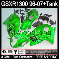 Wholesale gloss green gift For SUZUKI Hayabusa GSXR1300 MY69 GSXR GSX R1300 GSX R1300 green black Fairing
