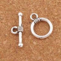 Wholesale Smooth Ring Bracelet Toggles Clasps Tibetan Silver bronze Jewelry Findings Components for Necklace and Bracelets DIY L830 X15mm