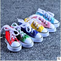 Wholesale Canvas casual shoes keychains color shoes hang cute promotional gifts colors can choose shipping free
