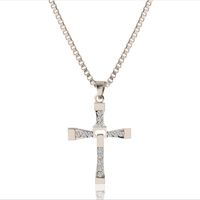 Wholesale Toretto speed and passion star pendant cross necklace Europe and the United States explosive rap Crystal Cross Pendant Punk Jewelry