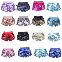 Wholesale Baby Sequins Shorts Summer Glitter Pants Girls Bling Dance Party Shorts Sequins Costume Glow Bowknot Trousers Fashion Boutique Shorts B2250