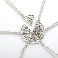 Wholesale Pizza Pendant Necklaces Friendship Necklace Best Friends Forever Creative Keepsake Memorial Day Christmas Gift For Friend DHL