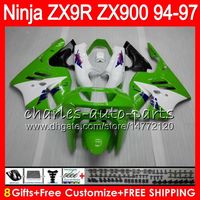 Wholesale 8Gifts Colors For KAWASAKI NINJA ZX900 ZX9R CC HM13 Green white ZX R ZX900C ZX R ZX R Fairing kit
