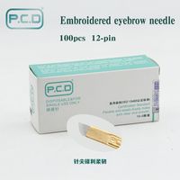 Wholesale 100 PCD Pin Permanent Makeup Eyebrow Tatoo Blade Microblading Needles For D Embroidery Manual Tattoo Pen