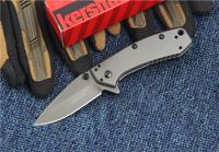Wholesale Kershaw TI Titanium Tactical Folding Knife Hinderer Design Flipper Camping Hunting Survival Pocket Knife Cr13Mov Utility EDC Collection