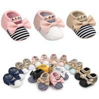 Wholesale 2017 Newest Styles Baby Soft Tassel Moccasins Girls Moccs Baby Booties Shoes Bowknot design baby Mocs infant shoes