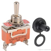 Wholesale 1Pc Orange SPDT Terminal ON OFF ON Toggle Switch Waterproof switch hats B00061 JUST