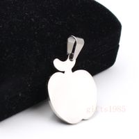 Wholesale High polished Apple charm pendant stainless steel manufacture Unisex fashion small pendant necklace