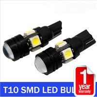 Wholesale 10 V T10 W bulbs LED lights for Auto Car Lamp COB Projector Lens Interior Packing Car Styling light