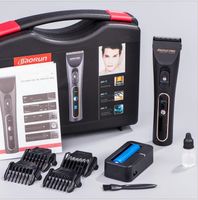 Wholesale professional LCD show electric adult hair clipper trimmer black ceramic razor hair cutter machine barber tool barbershop scissor