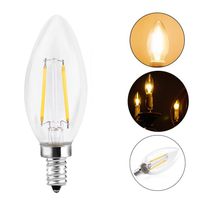 Wholesale 2W W LED Filament Candle Light Bulb E12 E14 E27 E26 B15 B22 High Quality Energy Saving Bulbs for Chandelier C35 C35T Dimmable Candle Lamp