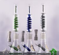 Wholesale Fab Egg Glass Bong Skull glass water Pipe Double recycler Showerhead perc oil rigs with slits mm joint