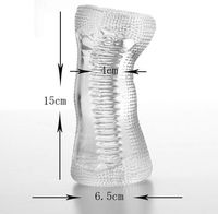 Wholesale Transparent Silicone Male Masturbator Type Penis Trainer Sex Products Pocket Pussy Stroker Stretchy Masturbation Cup Sex Toys