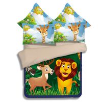 Cartoon 3d Animal Zoo Lion Deer Kids Children Bedroom Bedding Set Twin Queen King Size Duvet Cover Flitted Bed Sheet Set Bedclothes From Dropshipping Cartoon 3d Animal Zoo Lion Deer Kids Children Bedroom Bedding Set Twin Queen King Size Duvet Cover Flitted Bed Sheet Set Bedclothes From Dropshipping