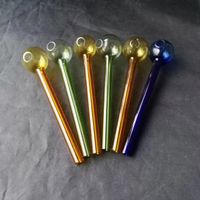 Wholesale colorful glass pipe Skull Smoking Handle Pipes Curved Mini New Arrival Smoking Pipes Hand Blown Recycler Best Oil Burner