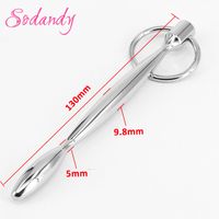 Wholesale SODANDY Urethral Sounding Stainless Steel Penis Plug Metal Male Urethral Stretcher Dilator Sex Toys For Men Solid Rod