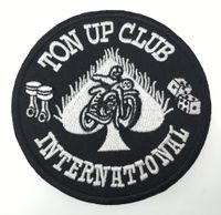 Wholesale Brand New Ton UP Club International Embroidered Patch Motorcycle Patch Iron On Clothing Acceptable