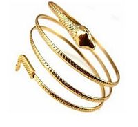 Wholesale Punk Snake Bangle Bracelets Open Gold Silver Tone Cuff Upper Arm Bracelet