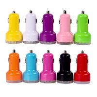 Wholesale Mini Dual USB Car Charger Adapter Bullet Double USB Port A A A For Samsung Galaxy S7 S6 S5 Note IPhone Nokia HTC One