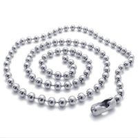 Wholesale 2 MM Bead Chain Necklace Stainless Steel Ball Silver Chains Link Necklaces for Men Women
