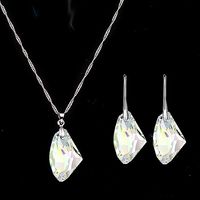 Wholesale Austria Crystal Jewelry Sets Geometry jewelry fashion simple Stone ax jewelry set for mom LM S133