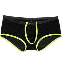 Wholesale Hot Sale with tracking number Men s Sexy Soft Underwear Sheer Transparent Brief Boxer Trunks Panty HJ068