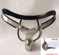 Wholesale 2018 New Arrival Male Chastity Belt Model Y Adjustable Curve Waist Belt Stainless Steel Chastity Cage Sex Toy For Men Penis Restraint Device