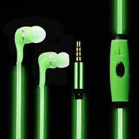 Wholesale LED Earphone Visible EL Flowing LED Lighting In ear Headphone With MIC For phone iphone Samsung S S6 With Retail Box