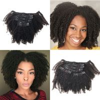 Wholesale Afro Kinky Curly Remy Hair Clip in Extension Vietnamese Human Hair Full Head Clip ins FDSHINE