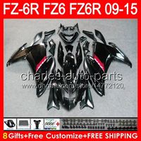 Wholesale gloss black gifts For YAMAHA FZ6R FZ6N FZ6 NO5 FZ R FZ R glossy black Fairing