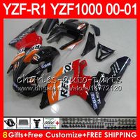 Wholesale Bodywork Fairings For YAMAHA YZF1000 YZF YZFR1 NO39 Repsol red R YZF R1000 Body YZF R1 YZF R1 Fairing Kit