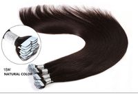 Wholesale Whosale Price Grade A Human PU Tape in Hair Extensions g g set Jet Black DHL FREE