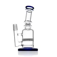 Wholesale Hookah Water Bong Pipes Inch Honeycomb Filter Blue Mouthpiece Bongs with Bowl