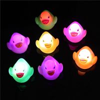gummi bad blinken licht led spielzeug fisch dusche schwimmende ente bade