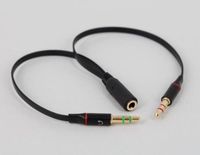Wholesale A V Cables mm Gold Plated Audio Mic Y Splitter Cable Headphone Adapter Female To Male Cable for PC Laptop