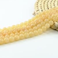 Jade Citron Rond Perles 4mm Jaune 12 Pces Pierres Semi-Précieuses Artisanat DIY